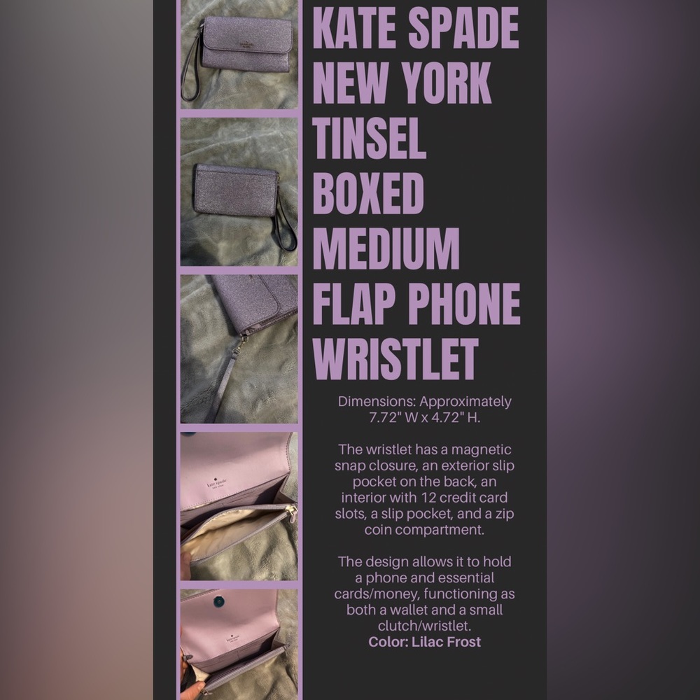 KATE SPADE NEW YORK TINDEL BOXED MEDIUM FLAP PHONE WRISTLET